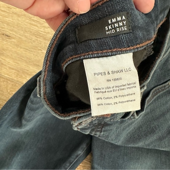 Veronica Beard Emma Skinny Mid Rise Women’s Dark Ink Jeans Sz 27/4 GUC - Picture 7 of 8